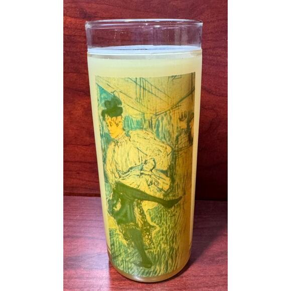 Set of 4 Vintage 1960's Vue-lon Ware Highball Glasses By Litho-Glass Inc 6.25" - Picture 7 of 10